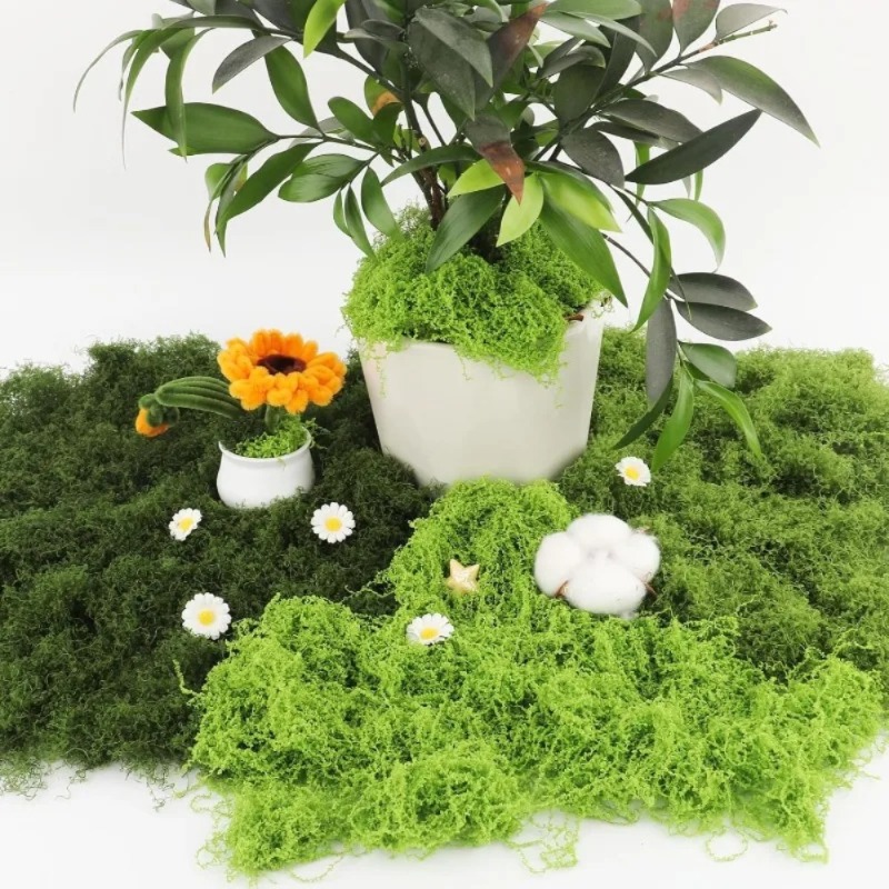 Artificial Green Moss Fake Mos - Sphagnum Moss Dry recension och pris