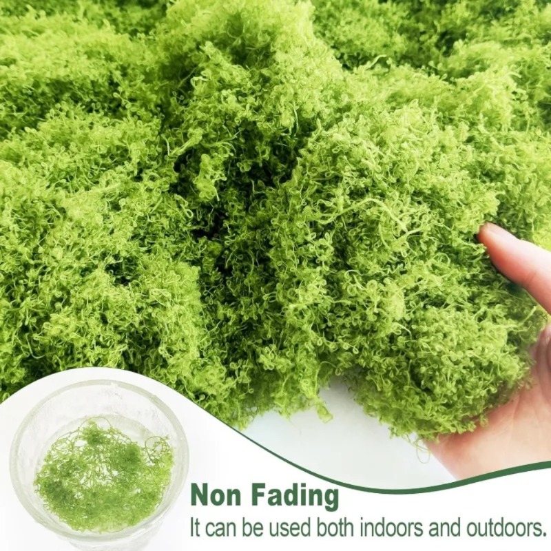 Artificial Green Moss Fake Mos - Sphagnum Moss Dry recension och pris